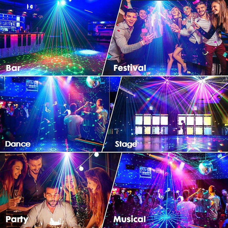 Party Lights,Disco DJ Strobe Light Rave Stage Projector Effect Dance