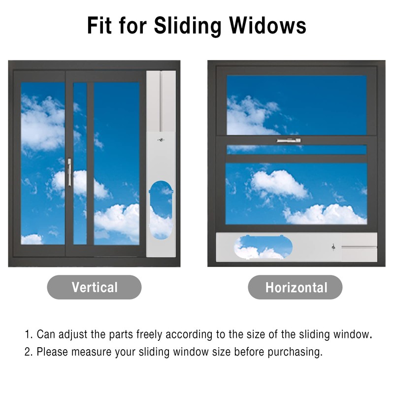 HOXHA Air Conditioner Window Vent Kit Universal Adjustable Window Kit