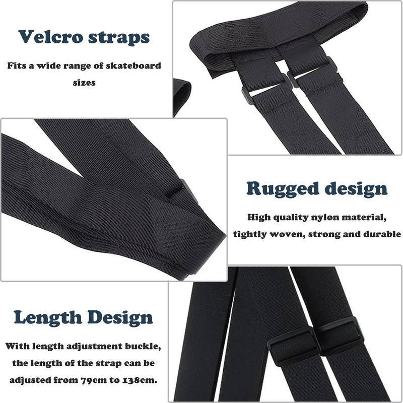 YULIAO Skateboard Bag, Scooter Shoulder Strap, Skateboard Carry Strap, Skateboard