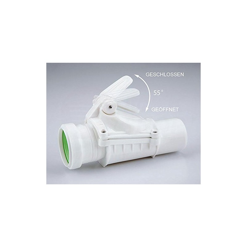 Backflow Valve DN 50 mm White Grey Backflow Valve KG