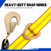 OXXTRIC V-Bridle Strap,2" x 4' Heavy Duty Tow Strap,D Ring