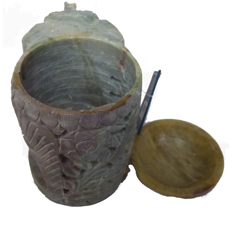 Hand Carved Elephant SOAP Stone Incense Oil Tea Light Holder