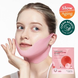 brand V-line/Elasticity Care Round Wrap Camellia Deep Collagen V Lifting Gel Mask 1 piece / 브이라인/탄력케어 라운드랩 동백 딥 콜라겐 브이 리프팅 겔 마스크 1매