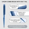 SIMPOR 3 Row Hair Comb for Natural Detangling, Hair Styling