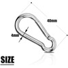 Pack of 10 Carabiner Hooks Small 304 Stainless Steel 40