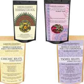 Kit de Hierbas para Baños Tradicionales, 4 Variedades, Temazcal, Hierbas Amargas y Dulces