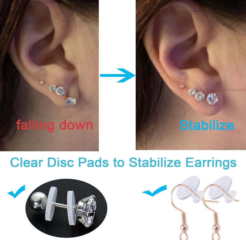MODRSA Clear Disc Pads no Pull Plastic Piercing Disc for