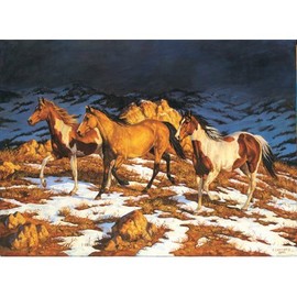SunsOut Chris Cummings Horses - Approaching Storm Jigsaw Puzzle 1500pc