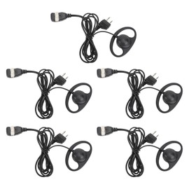 2 Way Radio Earpiece 2 Pin Plug D Shape Security Headset with Mic for Midland GXT400 GXT450 GXT1000VP4 LXT600VP3 GXT1050VP4