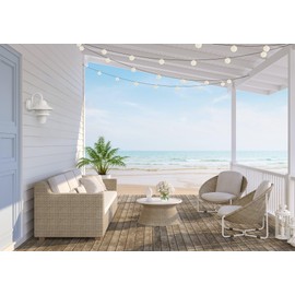 Solus S75VL Nautical Outdoor Wall Light Fixture – Black or White – Composite & Opal Acrylic Lens, LED Bulb Included, Non-Corrosive, Made in USA, (White, Cool White (4000K), Single Pack)
