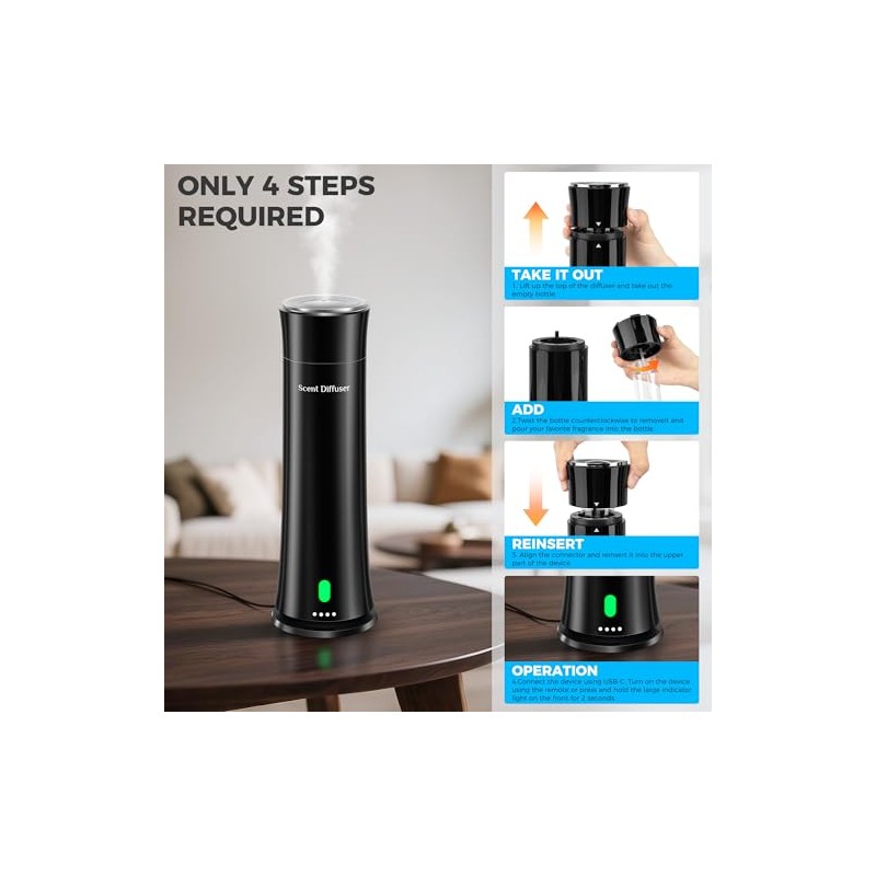 Waterless Scent Diffuser Kit — Covers 1,500 sq. ft. Suitable