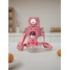 Cute Cartoon Water Bottle with Straw, Leak-Proof Design, Hand Washable,
