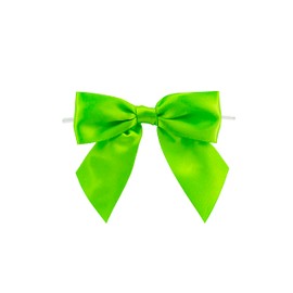 Reliant Ribbon Satin Twist Tie Bows - Jumbo Bows, 1-1/2 Inch X 50 Pieces, Citrus