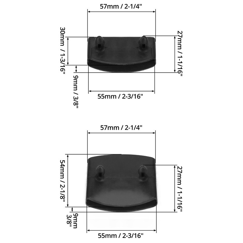 QWORK® 36 Pcs Plastic Bed Slat Caps, Side and Center