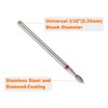 sourcing map 6pcs 200-230 Grits Diamond Grinding Bit 1.3/2/2.3/2.6mm Oval