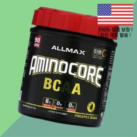 Allmax Aminocore BCAA Amino Acid BACC Pineapple Mango 2.1lbs 945g AMINOCORE Pineapple Mango 2.1lbs / 올맥스 아미노코어 BCAA 아미노산 BACC 파인사과 애플 망고 2.1파운드 945g AMINOCORE Pineapple Mango 2.1lbs
