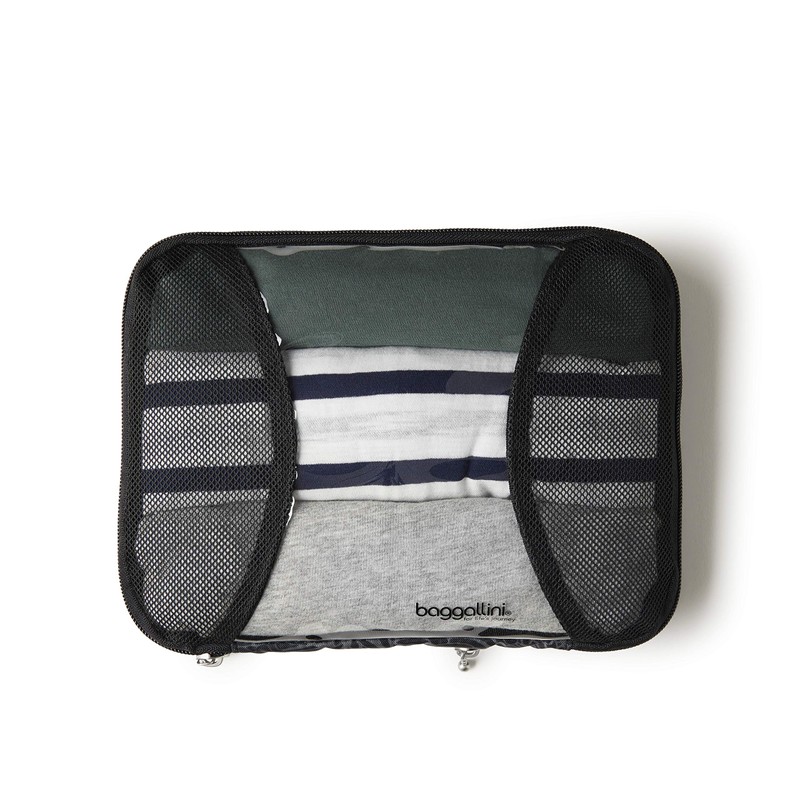 Baggallini 2 Med + 1 Large Compression Cube, Midnight Blossom