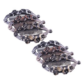 LALAFINA 6pcs Vintage Fish-shaped Banana Hair Clips Stylish Ponytail Holders Hair Accessories for All Types for Daily Wear and Face Washing