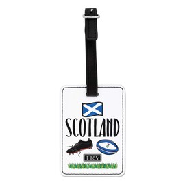 Gift Base Rugby Scotland Visual Luggage Tag with Black Strap