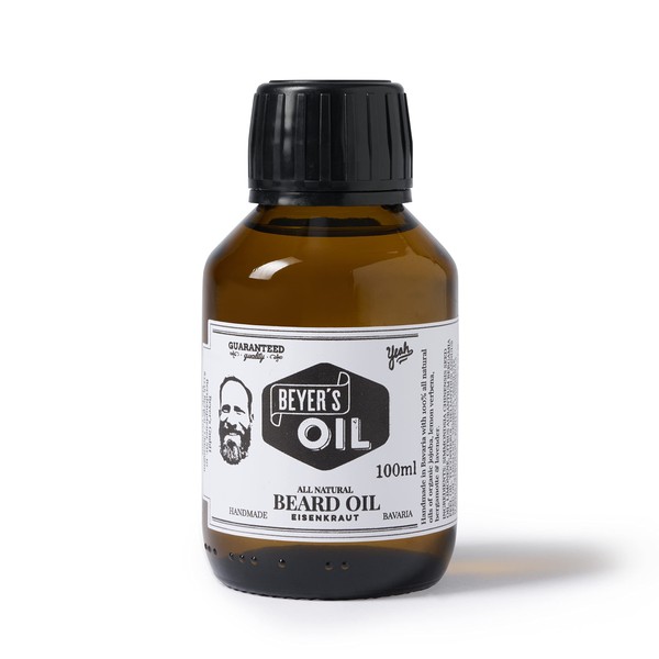Beyer's Oil Verbena XXL Beard Oil, 100 ml, 100% Natural Beard Care with Organic Jojoba Oil, Nourishes the Skin, Softens the Beard