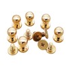 Denailey 12 Sets Solid Brass Round Head Button Stud Screw