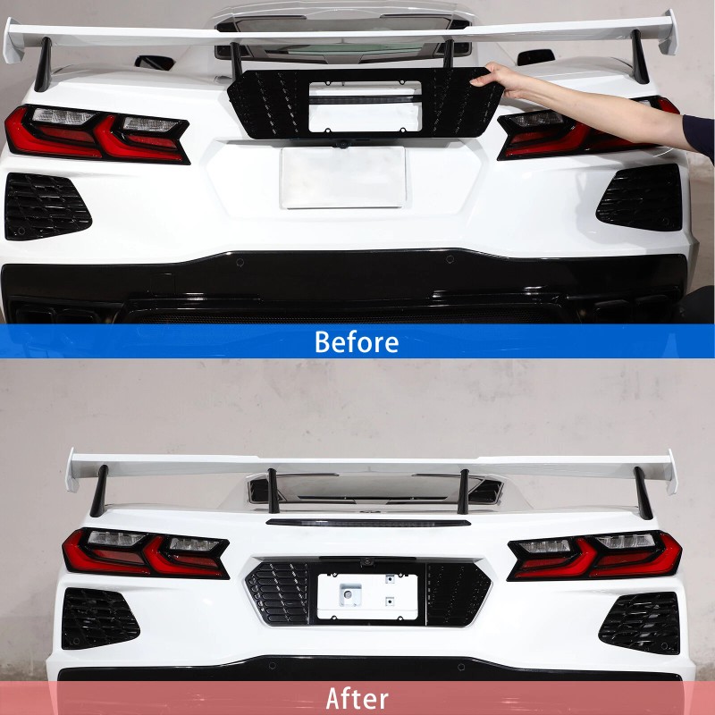 MXtech-23 Aluminum Black Alloy Rear License Plate Frame Trim Fit