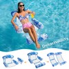 Inflatable Pool Floats Adult, 5-in-1 Floating Lounge Chairs with Detachable