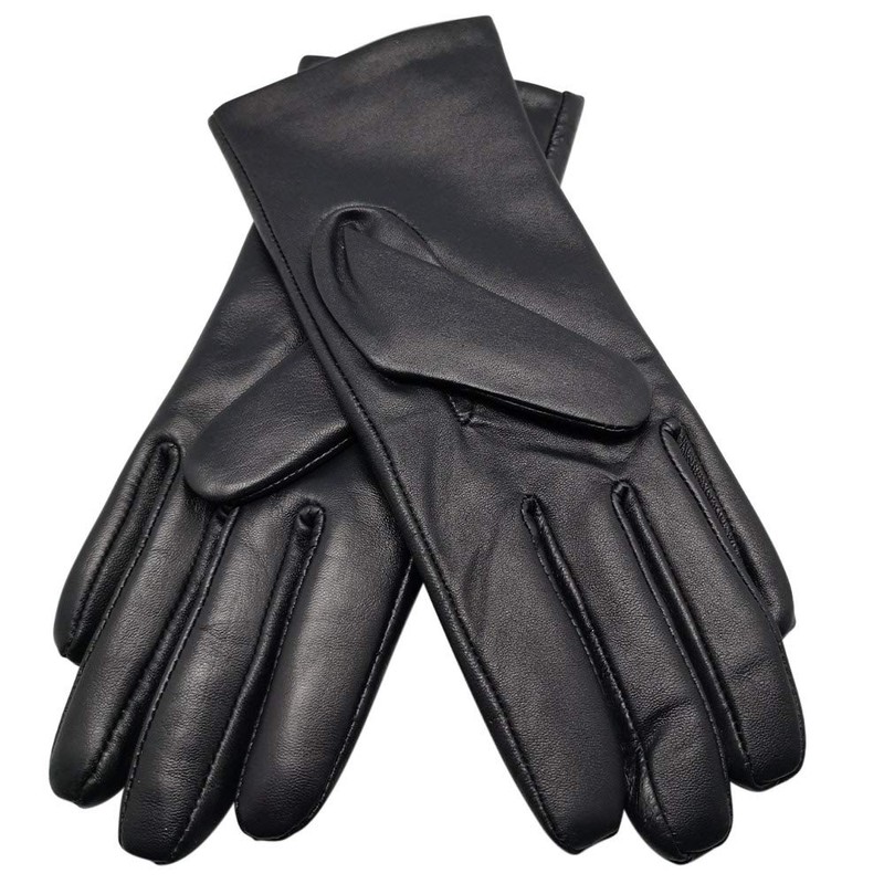 GREIFF Women's Lined Leather Gloves - 100% Leather, blue