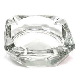 Retro Heavy Square 3-3/4 in. Wide Glass Ashtray