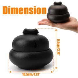 Garlic Keeper for Counter Small – 3.7Inch Countertop Storage Jar Ceramic with Lid | Mini Garlic Saver Container with Matte Glaze | Keep Your Cloves Fresh | Give it to a Friend Who Owns a Restaurant