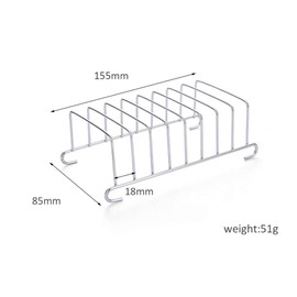 HEMOTON 2pcs Toast Stand Bread Holder Stainless Steel Serving Toast Cool Bread Dining Room Napkin Holder Fryer Accessories Baking Roasting Drying Kitchen Party Home