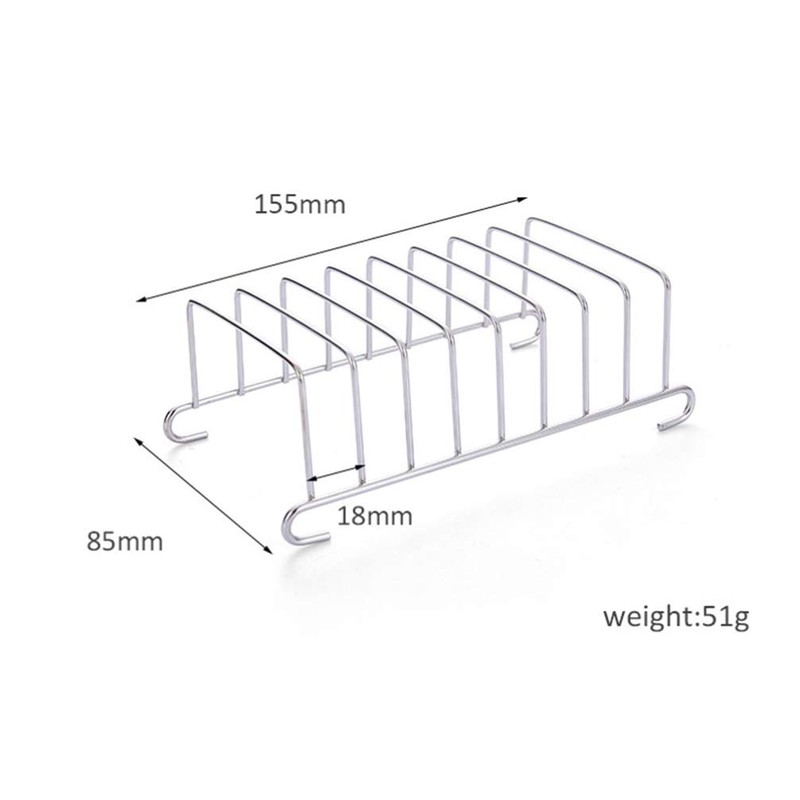 HEMOTON 2pcs Toast Stand Bread Holder Stainless Steel Serving Toast