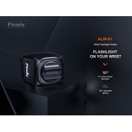 EdisonBright Fenix Brand Flashlight Wrist Holder ALW-01 Acc case Bundle for Models E12, E16, E18R and More