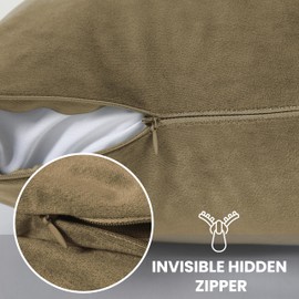 Decorative Cushion Covers 45x45 (Pack Of 2) Art Throw Pillow for Living Room, Sofa, Outdoor Decor Square Plain Pillow Covers 18x18 Invisible Zipper, Car, Patio, Couch, Balcony, Hotel (Coffee, 45 x 45)