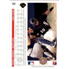 1992 Upper Deck Gold Hologram Baseball Card #166 Frank Thomas