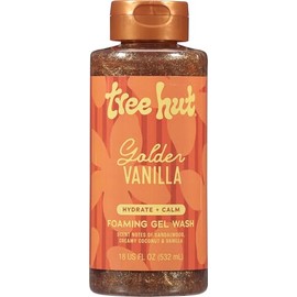 Tree Hut Golden Vanilla - Gel de espuma de lavado, hidratante e hidratante con manteca de karité y aceites naturales, limpieza suave para una piel suave y lisa, limpiador corporal para cuidado