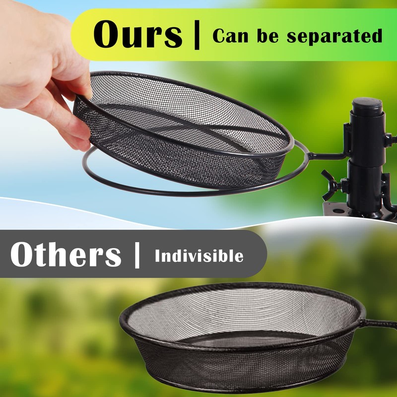 HRAYLTOP Deck Bird Feeders with Metal Mesh Tray and 2