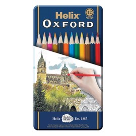 Helix Oxford Colouring Pencils in Metal Tin (Pack of 12)