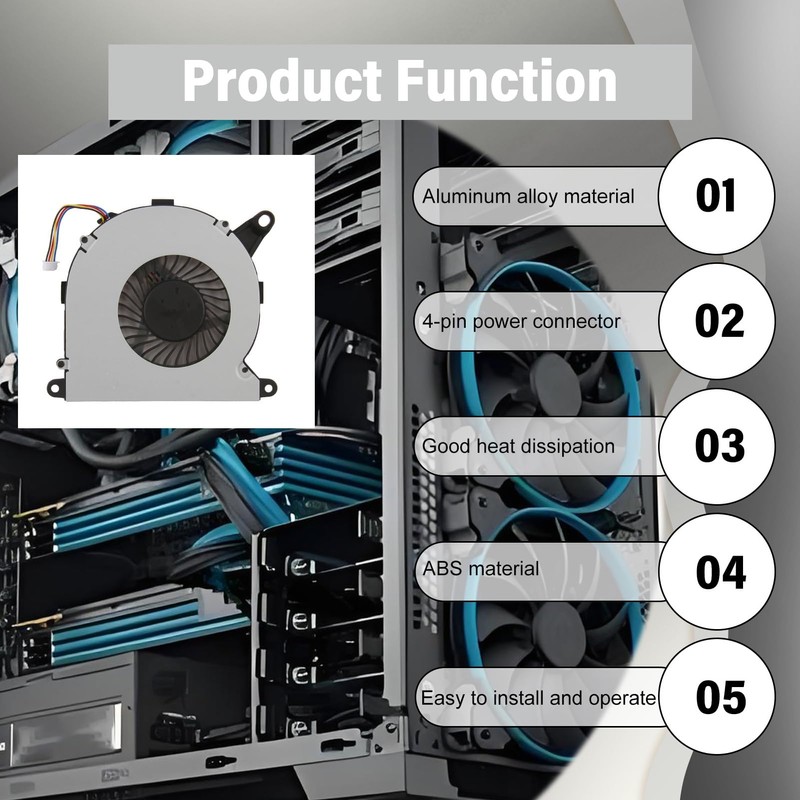 Replacement CPU Fan for NUC8 Series, Computer Host Fan, Low