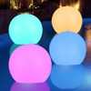 GEEDIAR 4 Pack Solar Floating Pool Lights Inflatable Waterproof IP68,