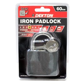 DEKTON DT70112 60MM Iron Padlock, Black