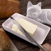 Kwirkworks Adorable Cat Ceramic Butter Dish - Unique and Versatile