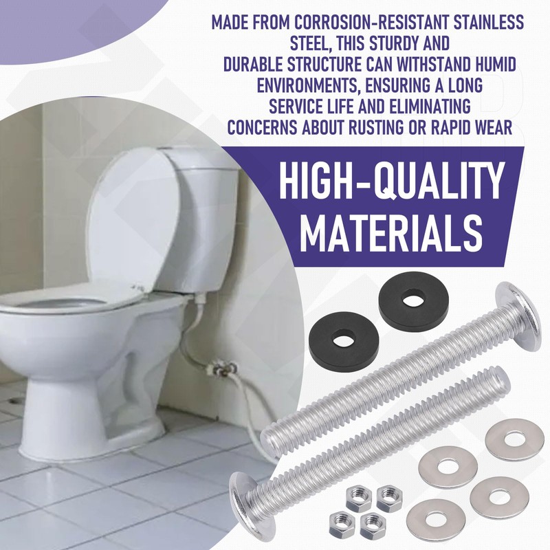 4 Pack THU833-A Toilet Seat Bolts Hardware Kit Compatible with