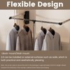 bimiti Pull Down Closet Rod -Stainless Steel Adjustable 33-47 Inches