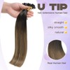 Sindra U Tips Extensions Human Hair Balayage Color Natural Black