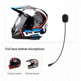 LEXIN Motorcycle Audio Set for Helmet Bluetooth Headset, 36mm Speakers, Type-C Connector, Button/Boom Mic, Fit for B4FM/GTX/G2P/G16/G1/MeshCom/Novus