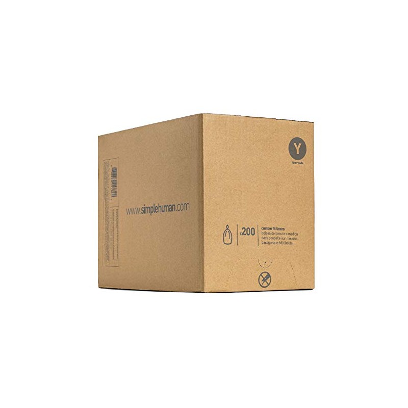simplehuman Code Y 200 Count, Genuine Custom Fit Liners, Drawstring