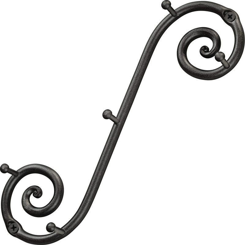 RTZEN Farmhouse Small Key Holder for Wall - Handcrafted Swirl