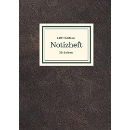 Dünnes Notizheft A5 liniert - Notizbuch 30 Seiten 90g/m² - Softcover schwarz - FSC Papier: Notebook A5 liniert - weißes Papier