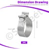 Swpeet 1Pc 3 Inches Exhaust Clamp Narrow Band, Stainless Steel